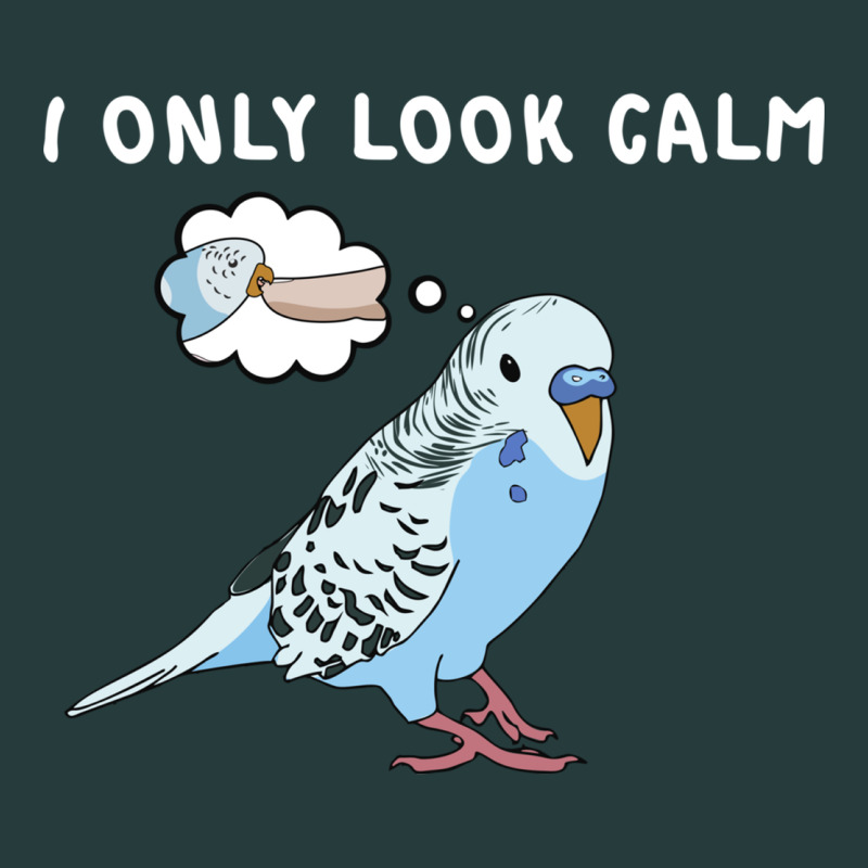 Parakeet Bird Biting Finger Funny I Only Look Calm Premium Hoodie by linhVisuals | Teevron