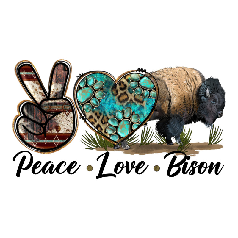 Peace Llve Bison Ladies Tee by LillyAllenDesigns | Teevron