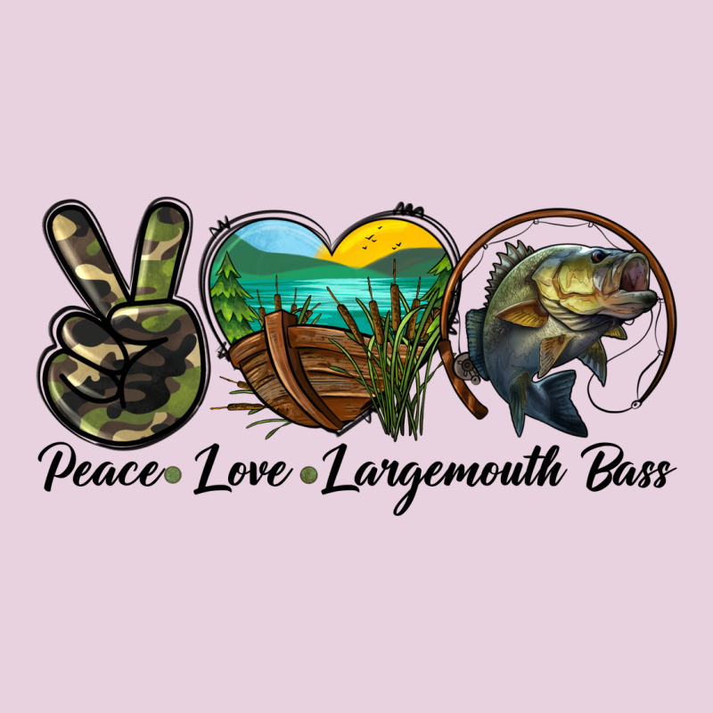 Peace Love Largemouth Bass Ladies Tee by LillyAllenDesigns | Teevron