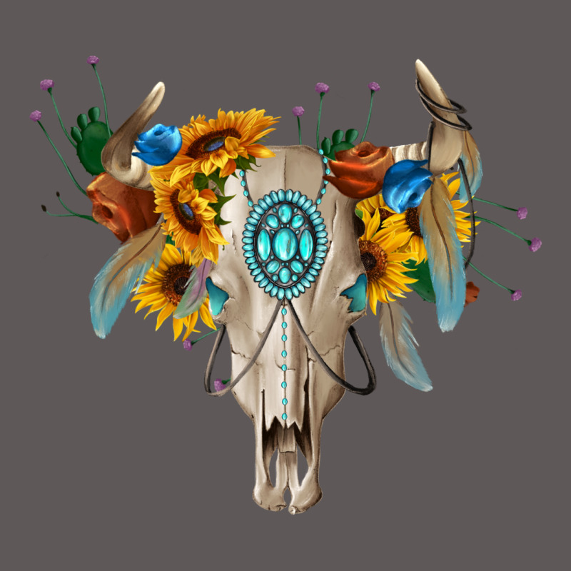 Boho Bull Skull Premium Hoodie by BarkalooDesign | Teevron