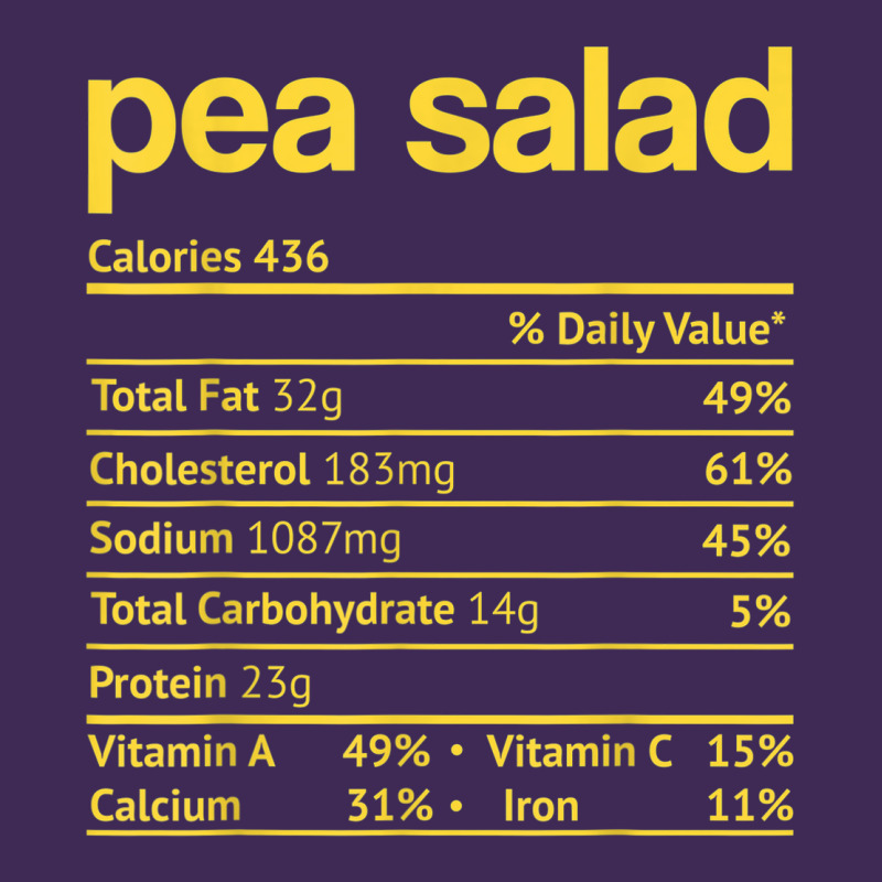 Pea Salad Nutrition Facts Funny Thanksgiving Christmas Food Premium Hoodie by linhVisuals | Teevron
