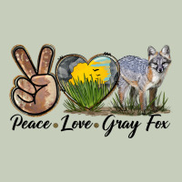 Peace Love Gray Fox Ladies Tee | Teevron