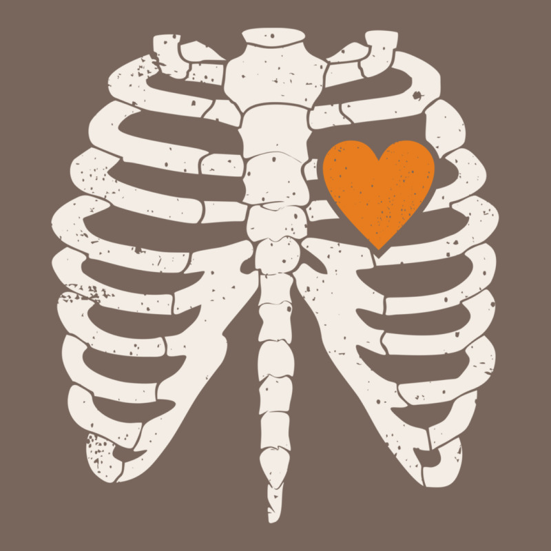 Skeleton Rib Case Orange Pumpkin Heart Vintage Halloween Anatomy Costu Premium Hoodie by linhVisuals | Teevron