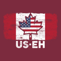 Us Eh American Canadian Flag Canada Day Leaf With Usa Flag Inside Premium Hoodie | Teevron