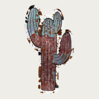 Cowhide Old Cactus Zipper Hoodie | Teevron