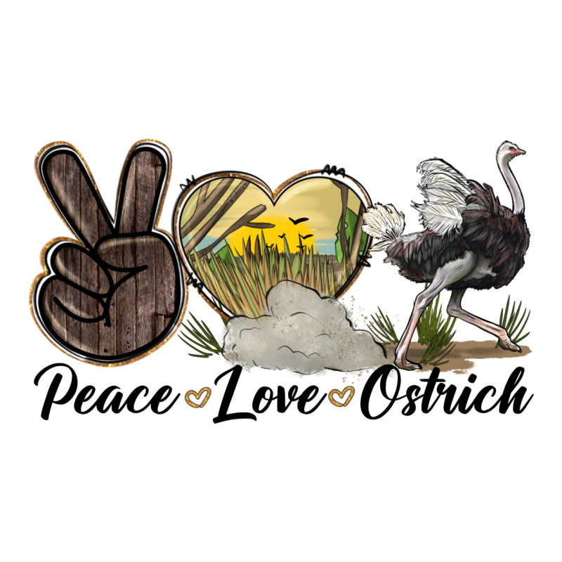 Peace Love Ostrich Ladies Tee by LillyAllenDesigns | Teevron