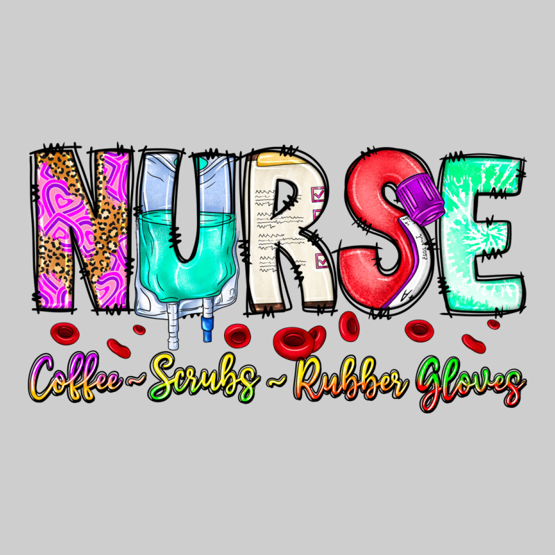 Nurse Coffee Scrubs Rubber Gloves Premium Tee by CowhideDigitalArt | Teevron
