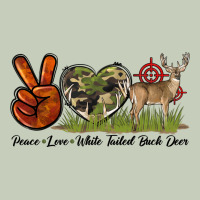 Peace Love White Tailed Buck Deer Ladies Tee | Teevron