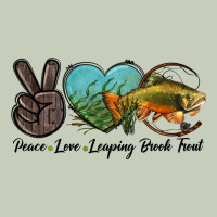 Peace Love Leaping Brook Trout Ladies Tee | Teevron