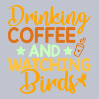 Drinking Coffee Watching Birds Funny Premium Hoodie | Teevron
