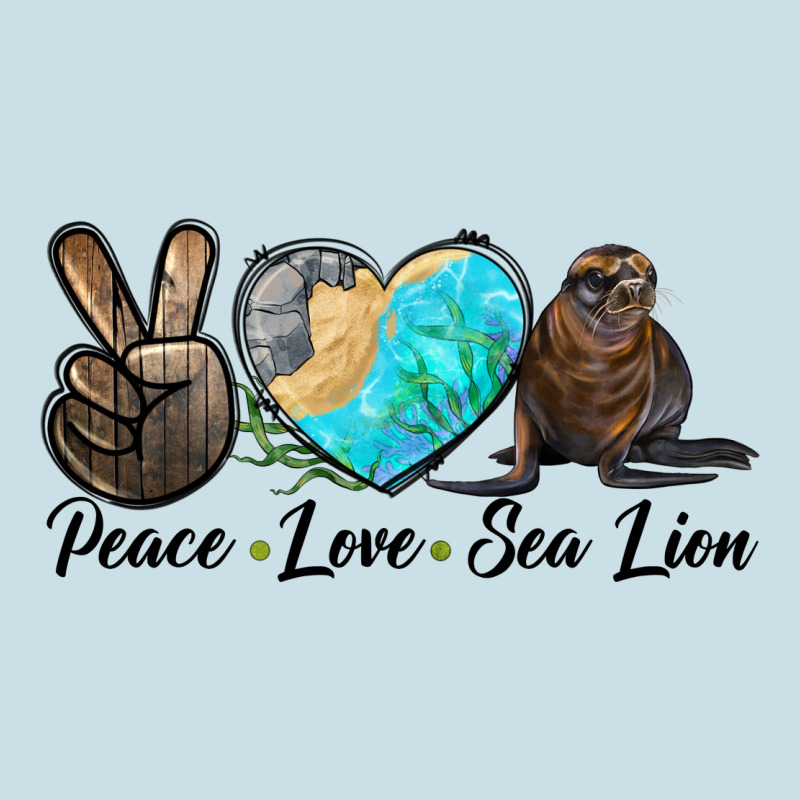Peace Love Sea Lion Ladies Tee by LillyAllenDesigns | Teevron