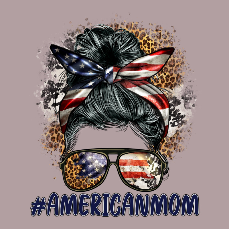 Americanmom Messy Bun Vintage Hoodie by BarkalooDesign | Teevron