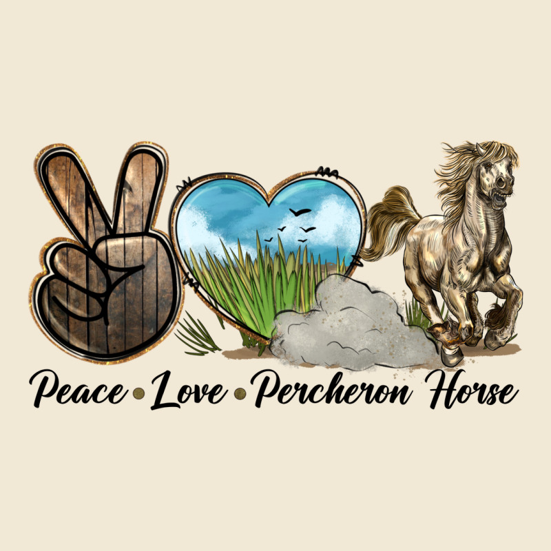 Peace Love Percheron Horse Ladies Tee by LillyAllenDesigns | Teevron