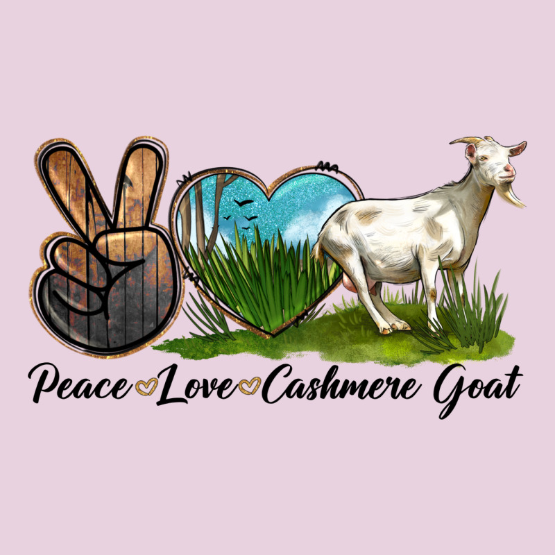 Peace Love Cashmere Goat Ladies Tee by LillyAllenDesigns | Teevron
