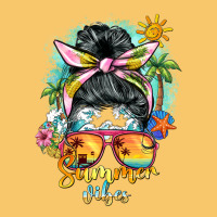 Summer Vibes Messy Bun Vintage Hoodie | Teevron