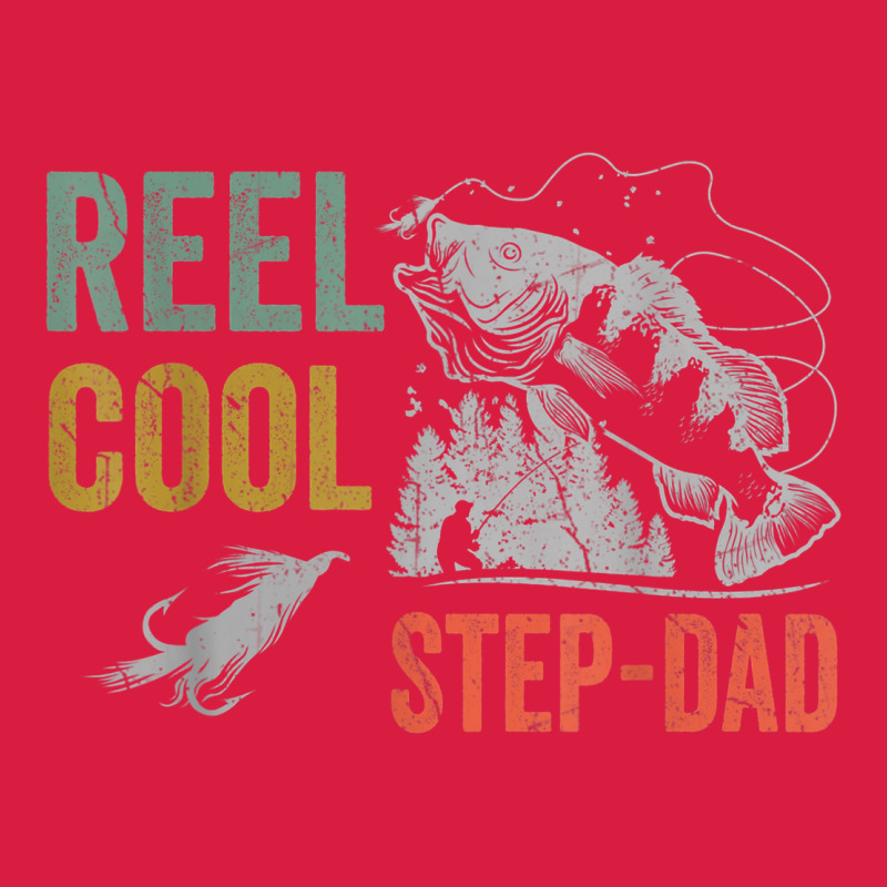 Mens Reel Cool Step Dad Fishing Funny Fathers Day Premium Hoodie by linhVisuals | Teevron