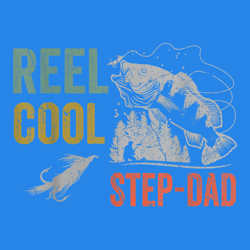 Mens Reel Cool Step Dad Fishing Funny Fathers Day Premium Hoodie by linhVisuals | Teevron
