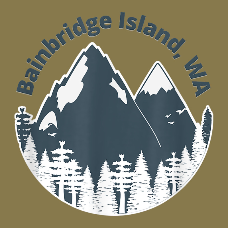 Bainbridge Island Wa Mountains Hiking Climbing Camping Premium Hoodie by linhVisuals | Teevron