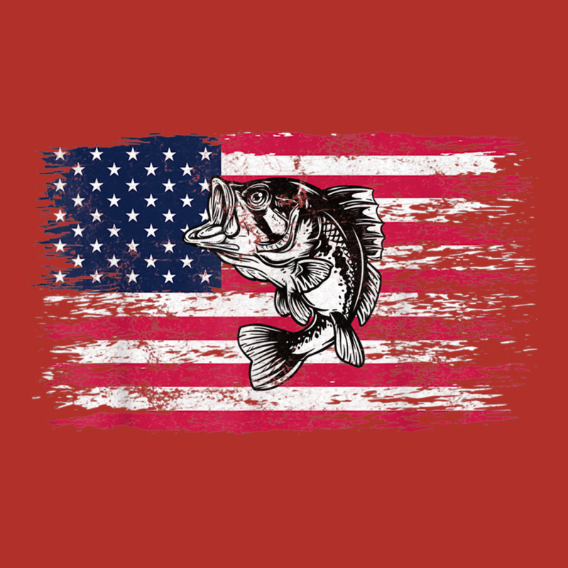 Bass Fishing Distressed American Flag Essential Premium Hoodie by linhVisuals | Teevron
