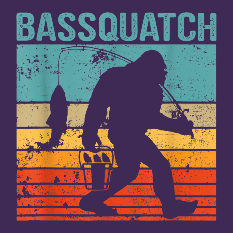 Bassquatch! Funny Bigfoot Fishing Outdoor Retro Premium Hoodie by linhVisuals | Teevron