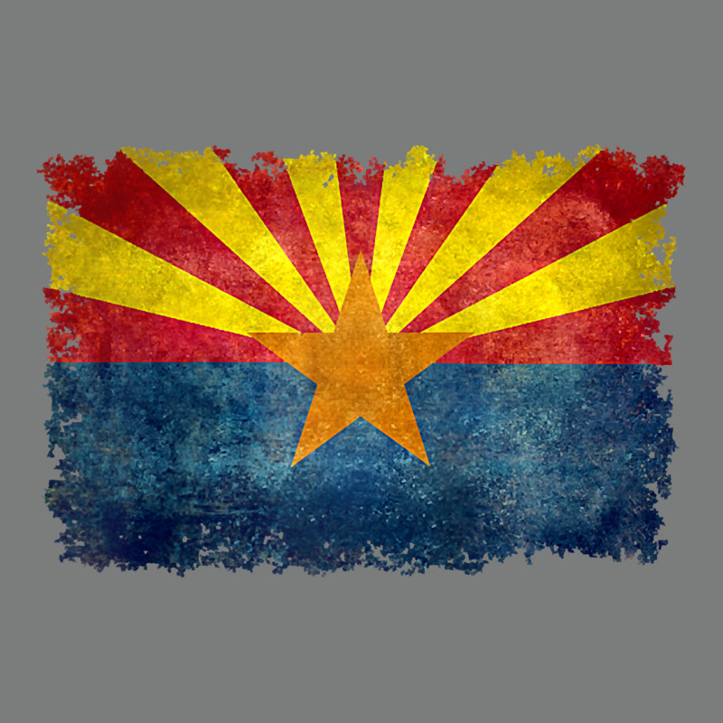 Arizona Flag In Grungy Style Raglan Baseball Tee Premium Hoodie by linhVisuals | Teevron