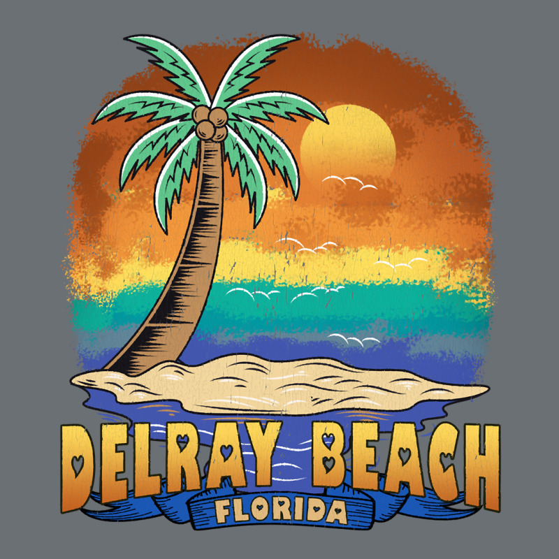 Delray Beach Florida  Vintage Distressed Souvenir Long Sleeve T Shirt Premium Hoodie by linhVisuals | Teevron