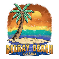 delray beach florida  vintage distressed souvenir long sleeve t shirt | Teevron