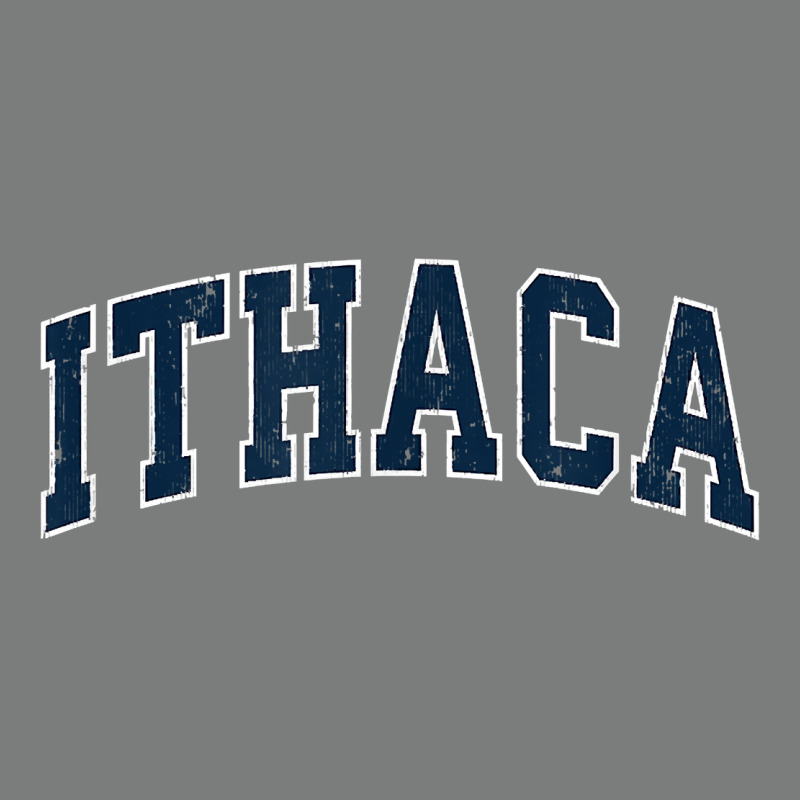 Ithaca New York Ny Vintage Sports Design Navy Design T Shirt Premium Hoodie by linhVisuals | Teevron
