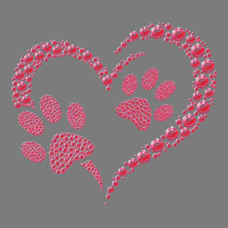 Funny Valentine Day Gift T  Shirt Paw Print Heart Dog Cat Owner Lover Premium Hoodie by linhVisuals | Teevron