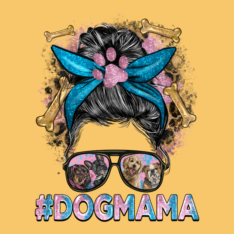 Dog Mama Messy Bun Vintage Hoodie by BarkalooDesign | Teevron