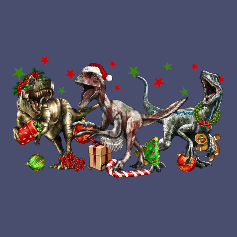 Three Christmas Dinosaurs Vintage Tee by LillyAllenDesigns | Teevron
