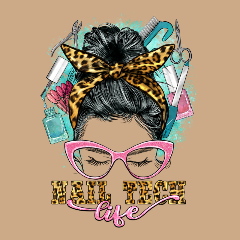 Nail Tech Life Messy Bun Vintage Hoodie by BarkalooDesign | Teevron