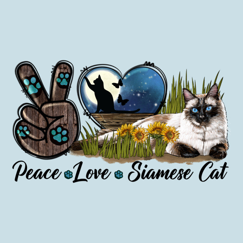 Peace Love Siamese Cat Ladies Tee by LillyAllenDesigns | Teevron