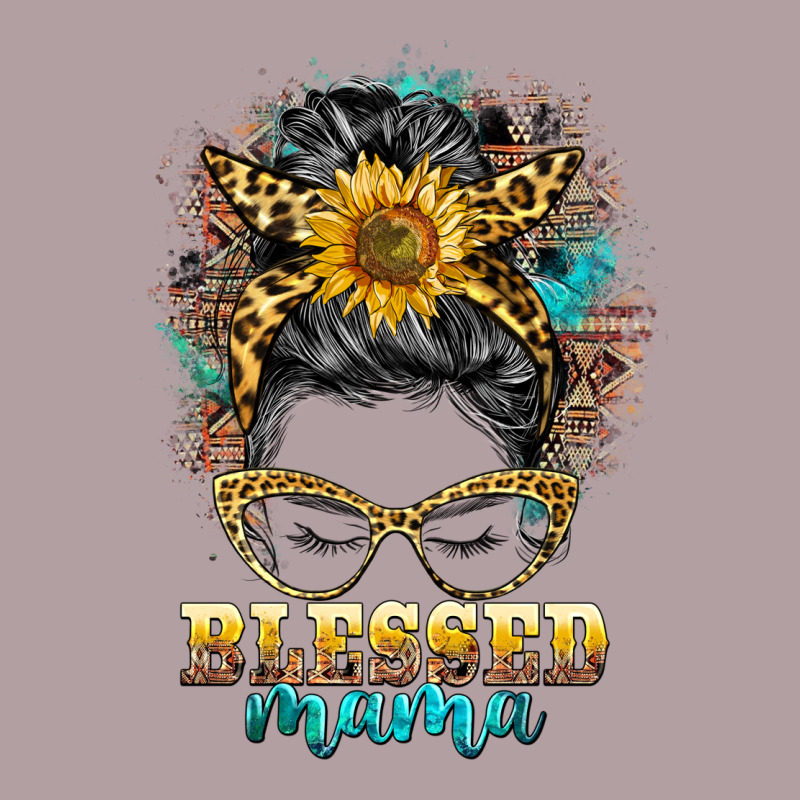 Blessed Mama Messy Bun Vintage Hoodie by BarkalooDesign | Teevron