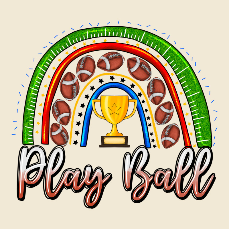 Play Ball Football Rainbow Premium Tee by CowhideDigitalArt | Teevron