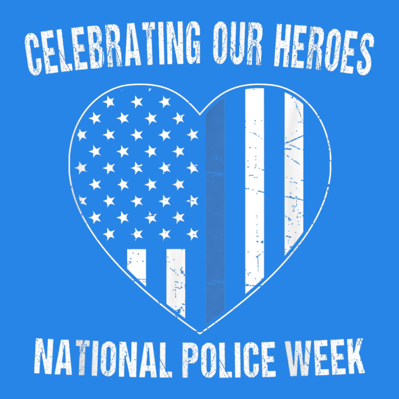 National Police Week Shirt Vintage Blue Line American Flag Premium Hoodie by linhVisuals | Teevron