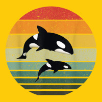 Orca Family Vintage Retro Art, Killer Whale Family Premium Hoodie | Teevron