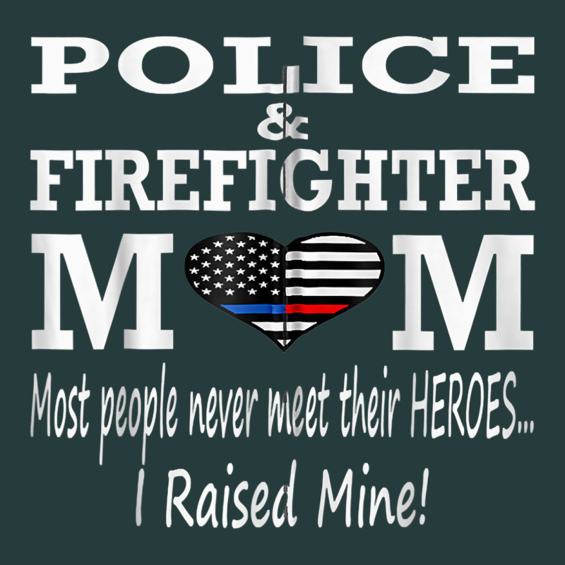 Police & Firefighter Mom, I Raised Mine Fireman Mothers Day Premium Hoodie by linhVisuals | Teevron
