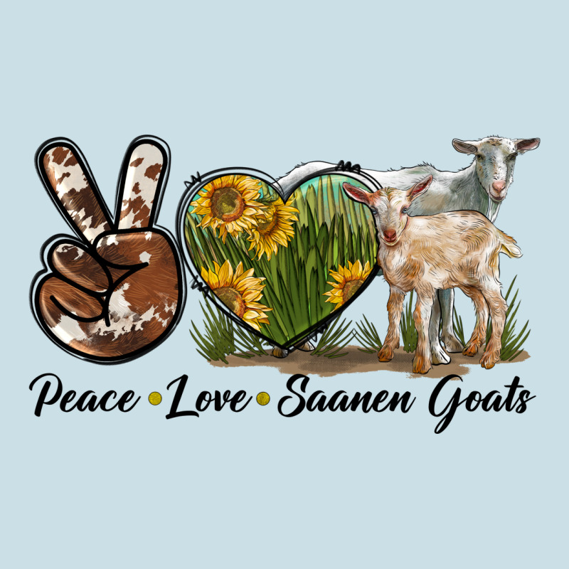 Peace Love Saanen Goats Ladies Tee by LillyAllenDesigns | Teevron