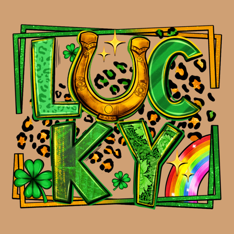 Lucky Horseshoe St Patricks Day Leopard Frame Vintage Tee by LillyAllenDesigns | Teevron