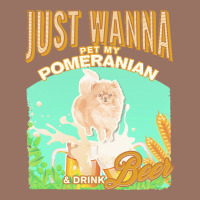Pommeranian T  Shirt Dog Owner, Just Wanna Pet My Pommeranian & Drink Premium Hoodie | Teevron