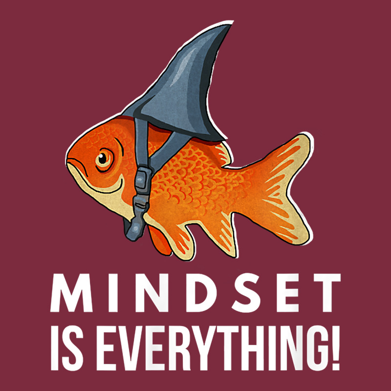 Mindset Motivational Quote Cute Goldfish Shark Fish T Shirt Premium Hoodie by linhVisuals | Teevron