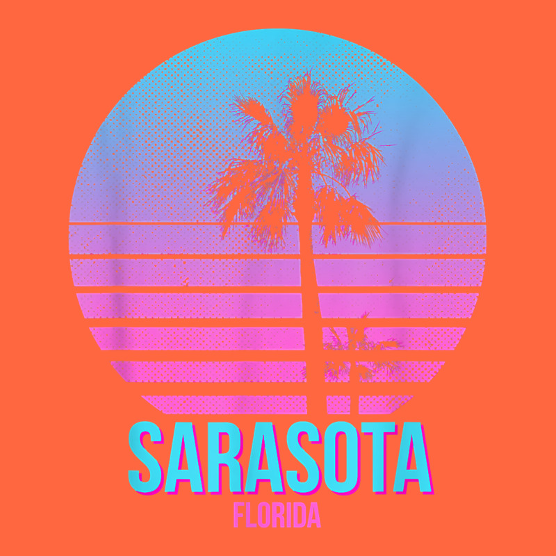 Sarasota Florida Vintage Retro Palm Tree T Shirt Premium Hoodie by linhVisuals | Teevron