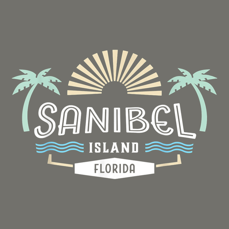 Sanibel Island Retro Style Florida T Shirt Premium Hoodie by linhVisuals | Teevron