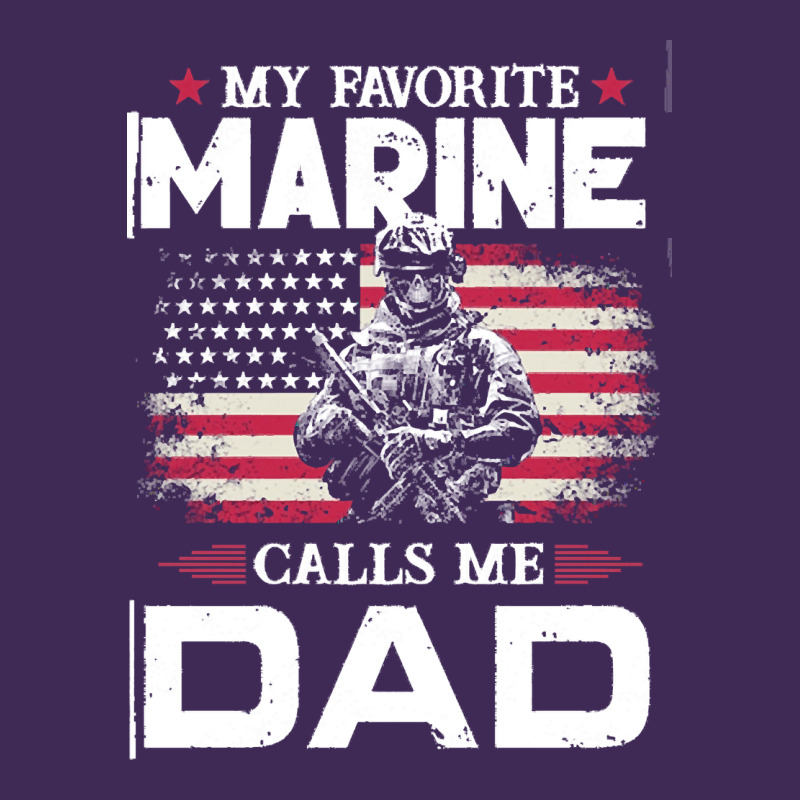 My Favorite Marine Calls Me Dad T  Shirt Father's Day Flag My Favorite Premium Hoodie by linhVisuals | Teevron