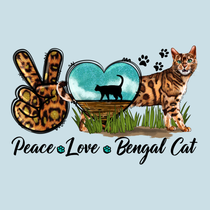 Peace Love Bengal Cat Ladies Tee by LillyAllenDesigns | Teevron