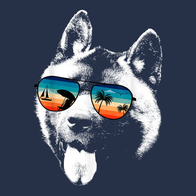 American Akita Shirts With Glasses Sunglasses Retro Style T Shirt Premium Hoodie by linhVisuals | Teevron