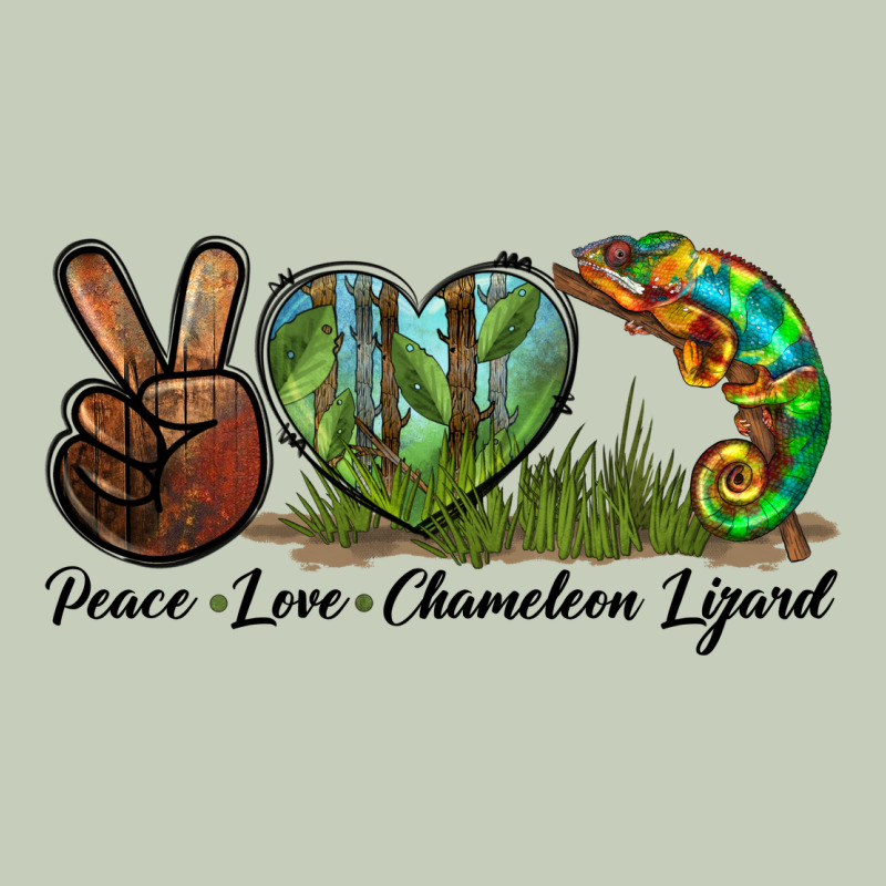 Peace Love Chameleon Lizard Ladies Tee by LillyAllenDesigns | Teevron