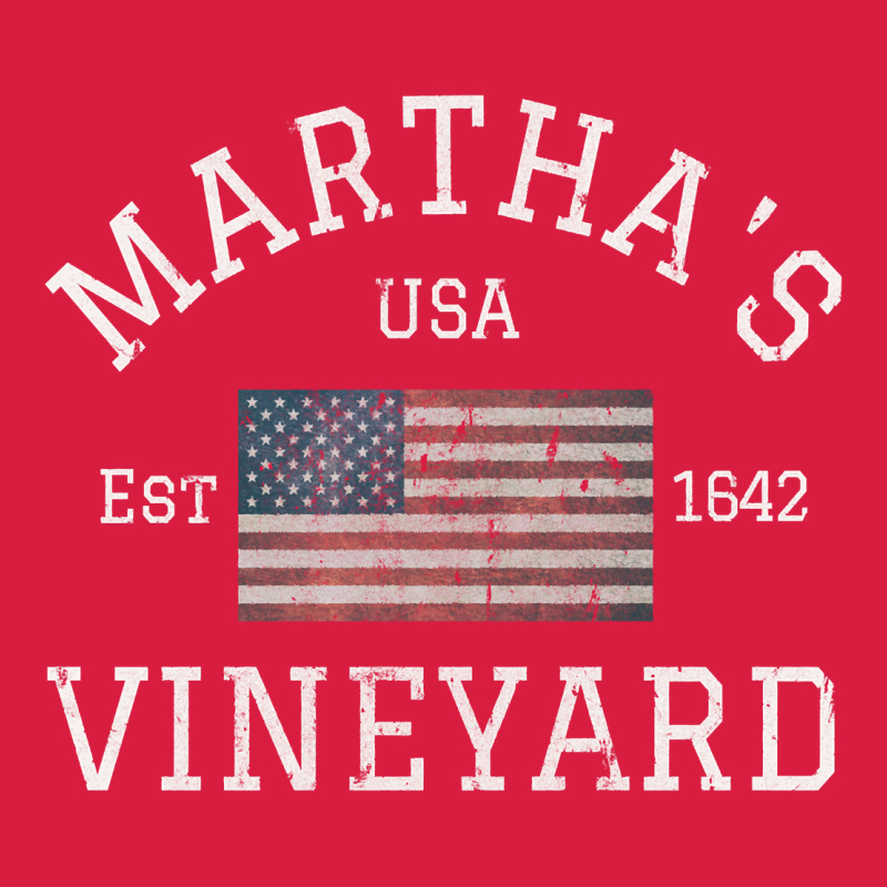 Martha's Vineyard Massachusetts American Flag Usa Vintage Pullover Hoo Premium Hoodie by linhVisuals | Teevron