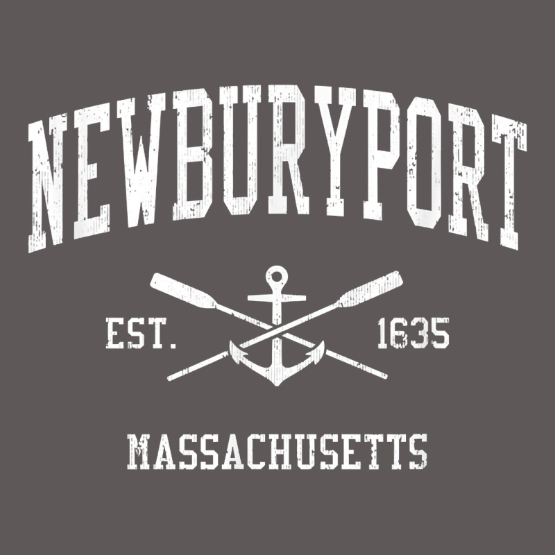 Newburyport Ma Vintage Crossed Oars & Boat Anchor Sports T Shirt Premium Hoodie by linhVisuals | Teevron